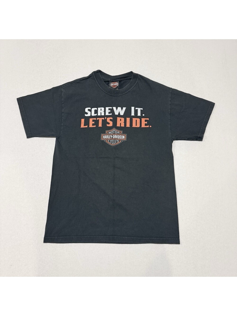 Retro 2009 Harley-Davidson Screw It Let's Ride Graphic T-Shirt Size M Men’s